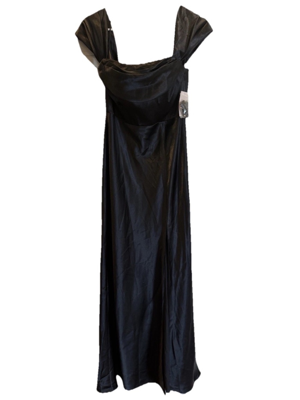 Birdy Grey Mia Dress Shiny Satin Black Size Small NWT